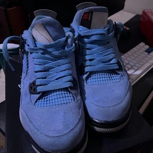 University Blue Jordan 4 Retro Running Shoes